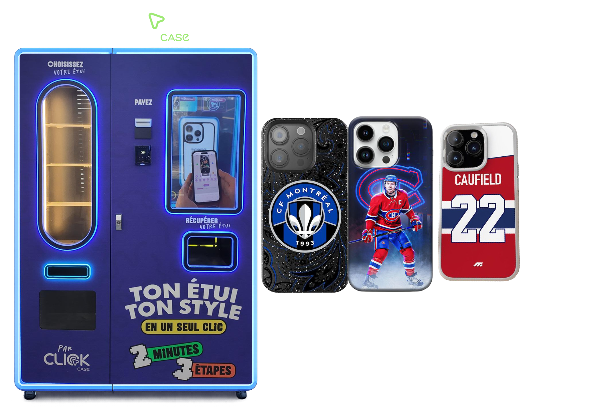 Designs ClickCase et borne