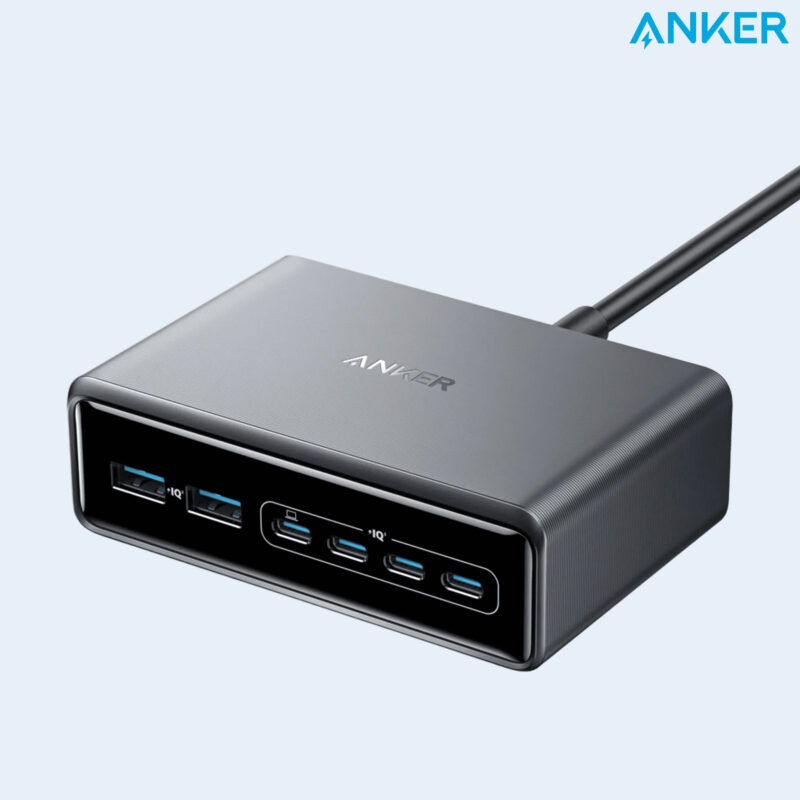 ANKER SUPERCHARGED MULTI PORT DESKTOP CHARGING STATION 200W 4 USB C TO USB A